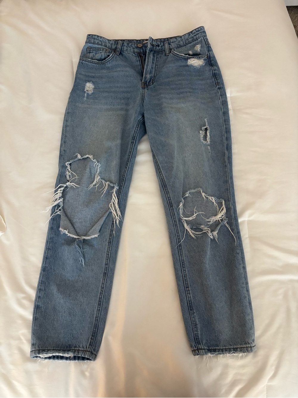 Altar'd State Light Blue Distressed Boyfriend Jeans